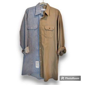 VINCETTA Vintage Reworked Shirt Dress Jacket